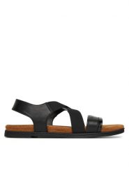 Lasocki Sandały WI16-ARIA-01 Czarny. Czarne sandały Lasocki, bez wzorów, ze skóry, bez obcasa, na płaskiej podeszwie, bez zapięcia. Za 135.99 zł.