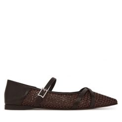 Półbuty Max Mara. Brązowe półbuty wsuwane Max Mara, bez wzorów, bez obcasa, na płaskiej podeszwie. Za 2,519.00 zł.