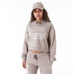 Bluza sportowa damska New Era 60435282. Brązowe bluzy z kapturem New Era, s, bez wzorów, z kapturem. Za 526.00 zł.