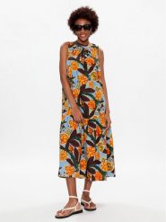 Weekend Max Mara Sukienka codzienna Verdun 23522115 Kolorowy Regular Fit. Sukienki Weekend Max Mara, na co dzień, bez wzorów, z bawełny, bez kołnierzyka, bez ramiączek, proste. Za 1,219.00 zł.