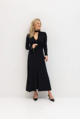 SUKIENKA NATALIE CZARNA XS - Flawless. Czarne sukienki Flawless, na co dzień, xs, z aplikacjami, z elastanu, bez kołnierzyka, bez ramiączek, maxi, dopasowane. Za 315.00 zł.