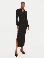 Marella Sukienka codzienna 2423626054 Czarny Slim Fit. Czarne sukienki Marella, na co dzień, m, bez wzorów, z syntetyku, bez kołnierzyka, bez ramiączek, proste. Za 569.99 zł.