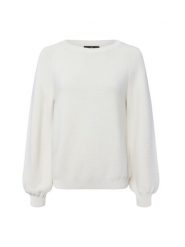 Monari Sweter z dzianiny Kobiety Bawełna biały, 42. Białe swetry Monari, bez wzorów, z bawełny, eleganckie, bez ramiączek. Za 279.95 zł.