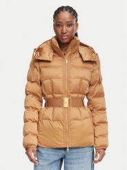 Elisabetta Franchi Kurtka zimowa PI-92D-66E2 Brązowy jasny Slim Fit. Brązowe kurtki Elisabetta Franchi, na zimę, bez wzorów, z syntetyku, bez kaptura. Za 2,569.00 zł.