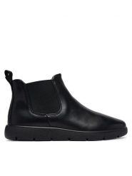 ECCO Sztyblety Bella 2 23931301001 Czarny. Czarne botki ECCO, bez wzorów, ze skóry, bez obcasa, na płaskiej podeszwie, bez zapięcia. Za 579.99 zł.