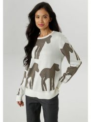 Aniston Sweter w kolorze kremowym rozmiar: 46. Brązowe swetry Aniston, bez wzorów, bez ramiączek. Za 65.99 zł.