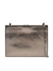 Calvin Klein Torebka Ck Night Square Crossbody_Shiny K60K612793 Srebrny. Szare kopertówki Calvin Klein, bez wzorów, ze skóry, wizytowe, bez dodatków. Za 309.99 zł.