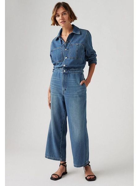 Levi's Kombinezon w kolorze niebieskim rozmiar: XS. Niebieskie kombinezony Levi's, s, bez wzorów, bez kołnierzyka, bez ramiączek. Za 220.12 zł.