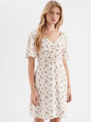 ONLY Sukienka codzienna 15299142 Écru Regular Fit. Sukienki ONLY, na co dzień, xs, bez wzorów, z wiskozy, bez kołnierzyka, bez ramiączek, proste. Za 99.99 zł.