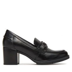 Półbuty Lasocki. Czarne półbuty wsuwane Lasocki, bez wzorów, bez obcasa, na obcasie. Za 239.99 zł.