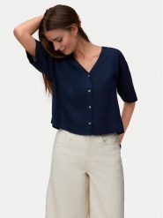 Vero Moda Koszula Rosie 10346914 Granatowy Loose Fit. Niebieskie koszule Vero Moda, m, bez wzorów, z wiskozy, bez kołnierzyka, bez ramiączek. Za 129.99 zł.