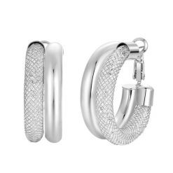 Lulu & Jane Kolczyki z mosiadzu w kolorze srebrnym z krysztalem 1 ct Damski. Szare kolczyki Lulu & Jane, z kryształem, posrebrzane. Za 169.99 zł.