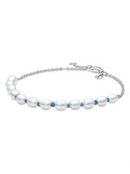 Pandora Srebrna bransoletka z perłami rozmiar: 18. Szare bransoletki Pandora, z perłą, srebrne. Za 243.95 zł.