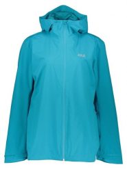 Jack Wolfskin Kurtka przeciwdeszczowa "Pack & Go" w kolorze turkusowym rozmiar: XXL. Niebieskie kurtki przeciwdeszczowe Jack Wolfskin, xxl, bez wzorów, bez kaptura, outdoorowe. Za 293.59 zł.