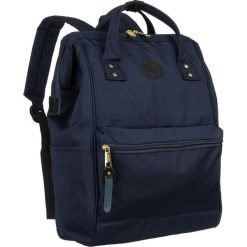 Plecak granatowy z portem USB LuluCastagnette NAYA NAVY. Niebieskie plecaki LuluCastagnette, bez wzorów, z materiału, bez dodatków. Za 229.99 zł.