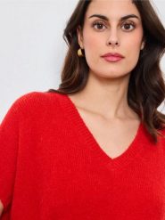 CXL by Christian Lacroix Sweter w kolorze czerwonym rozmiar: onesize. Czerwone swetry CXL by Christian Lacroix, bez wzorów, z wełny, bez ramiączek. Za 173.99 zł.