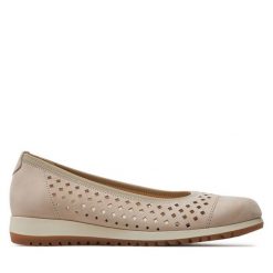 Baleriny Gabor. Brązowe baleriny Gabor, bez wzorów, bez obcasa, bez zapięcia. Za 629.99 zł.
