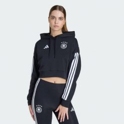 Bluza z kapturem Niemcy DNA. Czarne bluzy adidas, bez wzorów, sportowe, bez ramiączek, z kapturem. Za 259.00 zł.