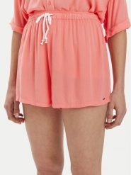 Tommy Hilfiger Szorty materiałowe UW0UW05332 Różowy Relaxed Fit. Czerwone szorty Tommy Hilfiger, bez wzorów, z materiału. Za 239.99 zł.