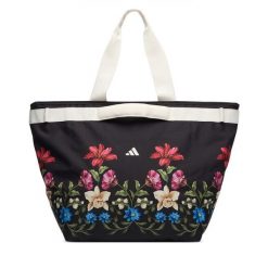 Torebka adidas. Czarne shopper bag adidas, bez wzorów, bez dodatków. Za 233.99 zł.
