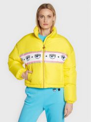 Chiara Ferragni Kurtka puchowa 73CBUD03 Żółty Relaxed Fit. Żółte kurtki Chiara Ferragni, na zimę, bez wzorów, z puchu, bez kaptura. Za 1,759.00 zł.