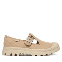 Półbuty Palladium. Brązowe półbuty wsuwane Palladium, bez wzorów, bez obcasa, na płaskiej podeszwie. Za 349.99 zł.