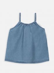 Coccodrillo Top w kolorze niebieskim rozmiar: 128. Niebieskie topy Coccodrillo, bez wzorów, z bawełny, bez kołnierzyka, bez ramiączek. Za 43.99 zł.