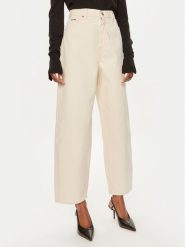Calvin Klein Jeansy K20K207270 Écru Wide Leg. Jeansy Calvin Klein, bez wzorów, z bawełny. Za 299.99 zł.