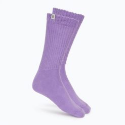 Skarpety damskie JOYINME Ground Yourself. Fioletowe skarpetki Joy in me, bez wzorów, z bawełny. Za 39.99 zł.