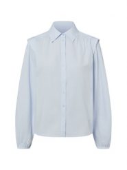 BOSS Orange Damska bluzka koszulowa - C_Bosally Kobiety Bawełna niebieski jednolity, 40. Niebieskie bluzki BOSS Orange, bez wzorów, z bawełny, bez kołnierzyka, bez ramiączek. Za 599.95 zł.