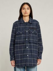 G-Star Koszula w kolorze granatowym rozmiar: L. Niebieskie koszule G-Star, l, bez wzorów, z bawełny, retro, bez kołnierzyka, bez ramiączek. Za 316.45 zł.