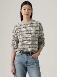 Levi's Sweter w kolorze beżowo-białym rozmiar: L. Białe swetry Levi's, l, bez wzorów, z wełny, bez ramiączek. Za 137.42 zł.