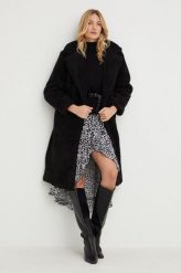 Answear Lab płaszcz damski kolor czarny przejściowy niezapinany. Czarne płaszcze Answear Lab, l, bez wzorów, z materiału, klasyczne, bez kaptura. Za 299.99 zł.