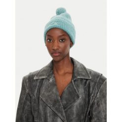 Czapka Calvin Klein. Niebieskie czapki zimowe Calvin Klein, bez wzorów. Za 279.99 zł.