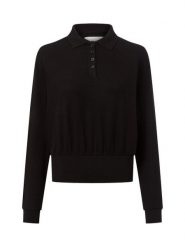 Opus Damski sweter z cienkiej dzianiny - Geigi Kobiety drobna dzianina czarny jednolity, 40. Czarne swetry Opus, bez wzorów, z dzianiny, bez ramiączek. Za 299.95 zł.