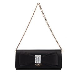 Torebka Guess. Czarne kopertówki Guess, z aplikacjami, bez dodatków. Za 679.99 zł.