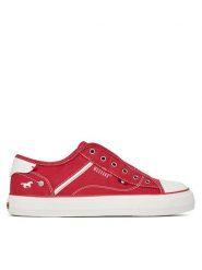 Mustang Trampki 1272-402 Czerwony. Czerwone trampki Mustang, bez wzorów, z materiału, bez zapięcia. Za 259.99 zł.