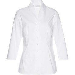 Bluzka ze stójką. Niebieskie bluzki bonprix, bez wzorów, bez kołnierzyka, bez ramiączek. Za 79.99 zł.