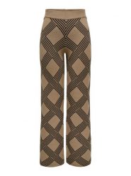 ONLY Spodnie dzianinowe Anny 15327634 Beżowy Loose Fit. Brązowe spodnie materiałowe ONLY, bez wzorów, z dzianiny. Za 189.99 zł.