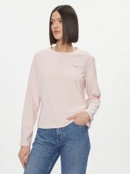 Tommy Hilfiger Bluzka Mini Corp Logo WW0WW39784 Różowy Relaxed Fit. Czerwone bluzki Tommy Hilfiger, xxs, bez wzorów, z bawełny, bez kołnierzyka, bez ramiączek. Za 79.99 zł.
