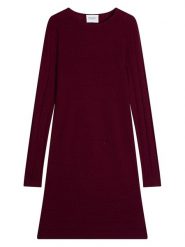 Perfect Cashmere Kaszmirowa sukienka "Lola" w kolorze bordowym rozmiar: XL. Czerwone sukienki Perfect Cashmere, na co dzień, xl, bez wzorów, z kaszmiru, bez kołnierzyka, bez ramiączek, midi, proste. Za 437.17 zł.