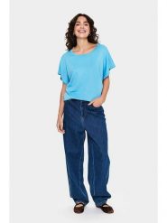 SAINT TROPEZ Sweter "Mila" w kolorze błękitnym rozmiar: M. Niebieskie swetry Saint Tropez, m, bez wzorów, bez ramiączek. Za 82.99 zł.