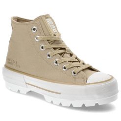 Beżowe Trampki Big Star Modne Buty Damskie. Brązowe trampki BIG STAR, bez wzorów, retro, bez zapięcia. Za 129.00 zł.