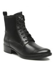 Lasocki Trzewiki WB-ELARA-AW22-21 Czarny. Czarne botki Lasocki, bez wzorów, ze skóry, bez obcasa, na płaskiej podeszwie, bez zapięcia. Za 269.99 zł.