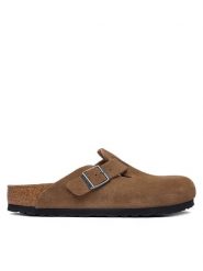 Birkenstock Klapki Boston 1032795 Brązowy. Brązowe klapki Birkenstock, bez wzorów, ze skóry, bez obcasa, bez zapięcia. Za 694.99 zł.