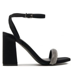 Sandały ONLY Shoes. Czarne sandały ONLY SHOES, bez wzorów, bez obcasa, na słupku, bez zapięcia. Za 219.99 zł.