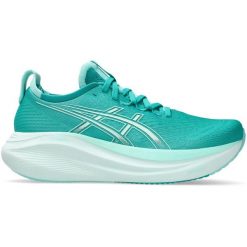 Buty do biegania damskie Asics Gel-nimbus 27. Niebieskie buty do biegania ASICS, bez wzorów, z dzianiny, bez zapięcia, do biegania. Za 1,037.00 zł.