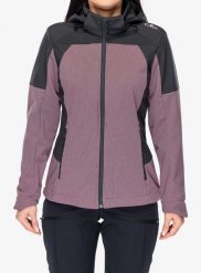 Kurtka softshell damska CMP Larisa. Czerwone kurtki przejściowe sportowe CMP, m, bez wzorów, z materiału, bez kaptura, trekkingowe. Za 329.99 zł.