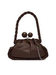 Weekend Max Mara Torebka 2615511144650 Brązowy. Brązowe listonoszki Weekend Max Mara, bez wzorów, ze skóry, bez dodatków. Za 1,809.00 zł.