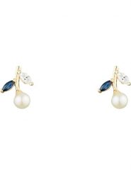 OR ÉCLAT Złote kolczyki-wkrętki "Cerise de Saphir" z cyrkoniami i szafirami rozmiar: onesize. Niebieskie kolczyki Or Éclat, z cyrkonią, złote. Za 434.99 zł.